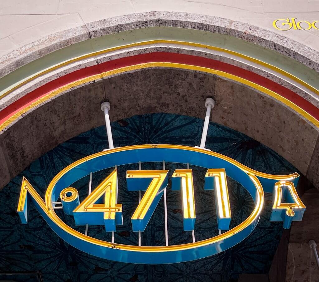 4711 gekleurd logo stedentrip Keulen trein