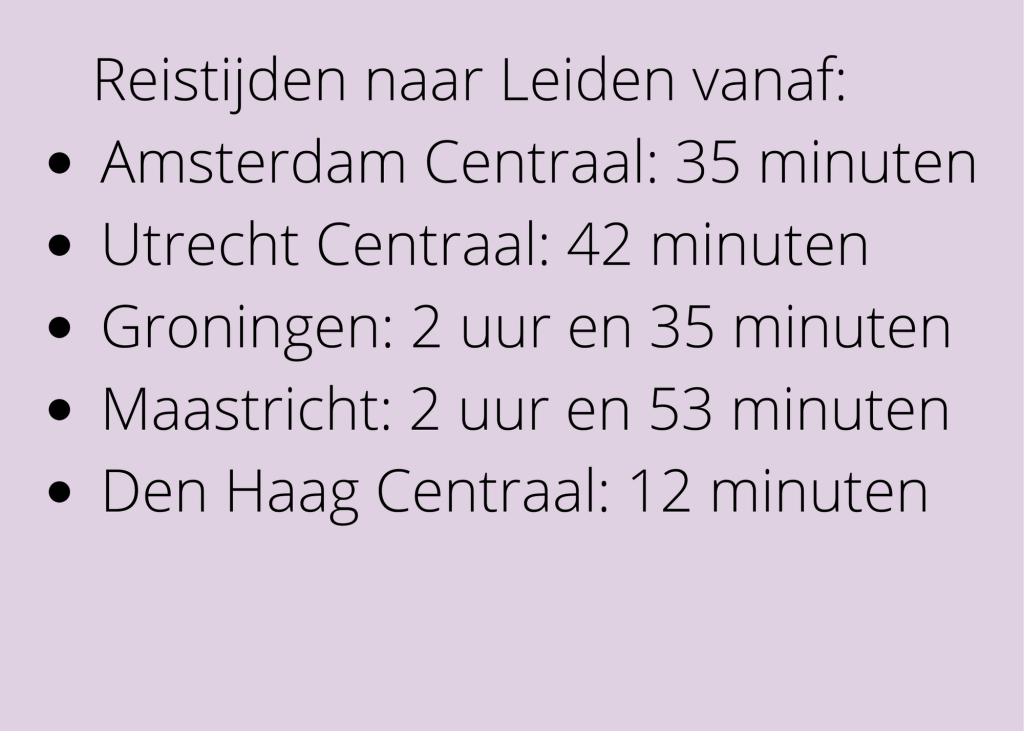 Citytrip Leiden treintijden