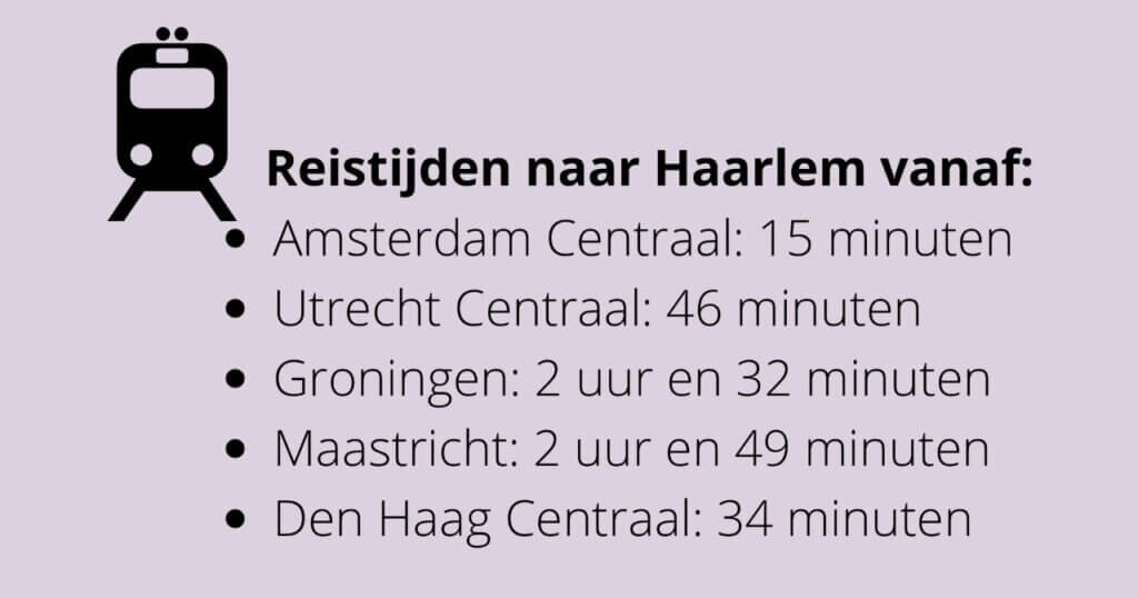 Haarlem treinreistijden
