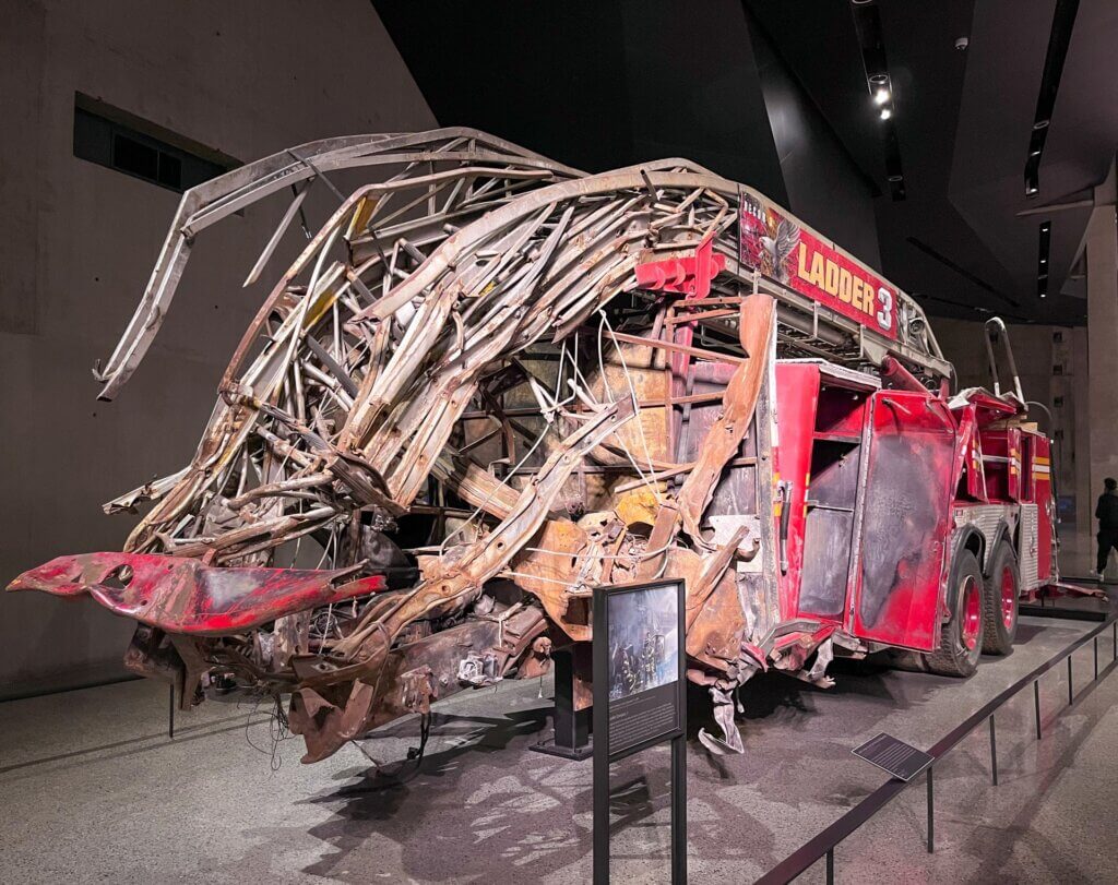 New York 9/11 Memorial Museum Brandweerwagen