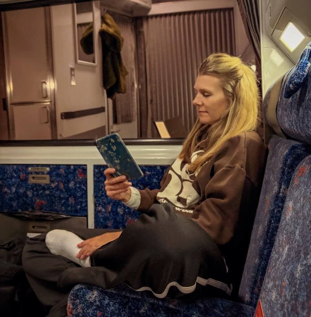 Melbourne-Sydney miss railway in nachttrein XPT cabine