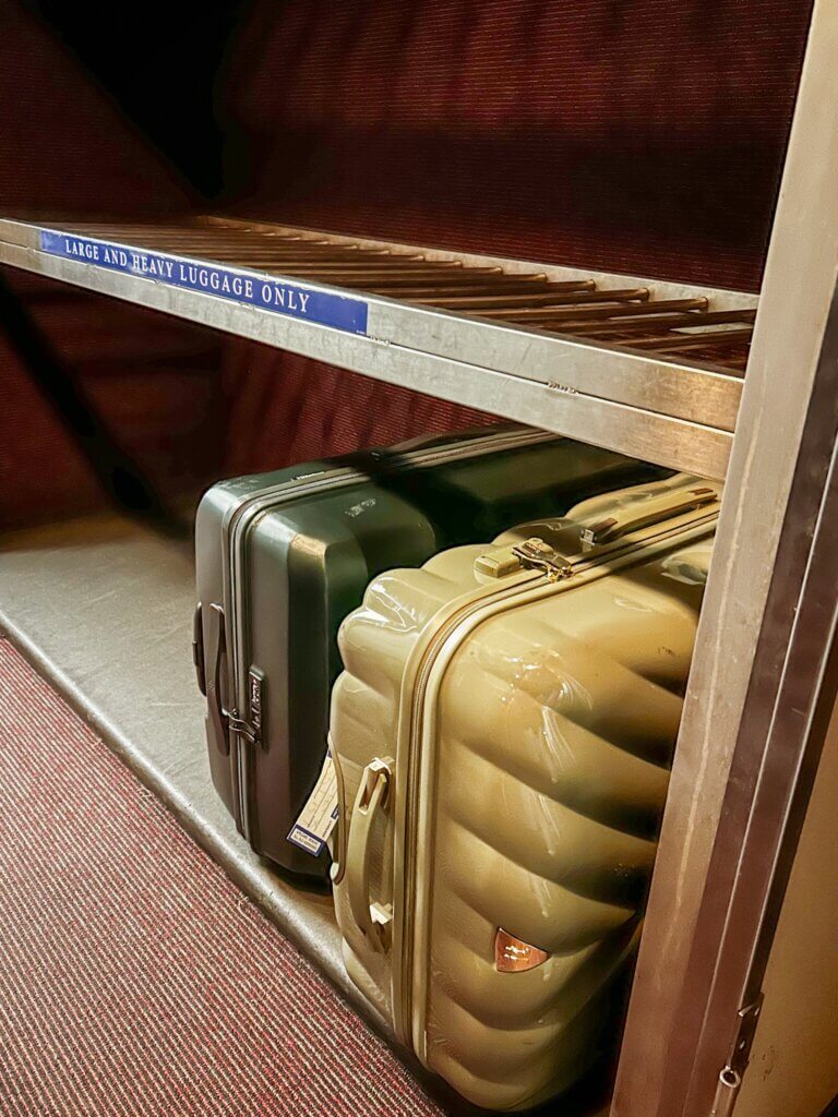 Melbourne-Sydney nachttrein bagagerek